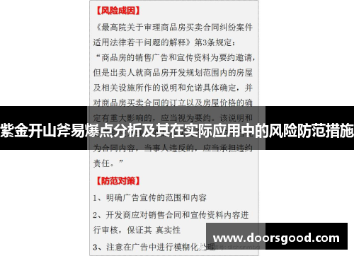 紫金开山斧易爆点分析及其在实际应用中的风险防范措施